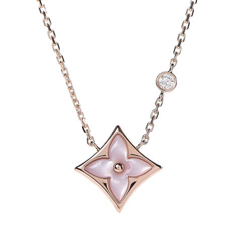 louis vuitton blosso mother of pearl necklace